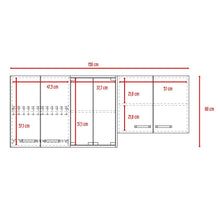 Gabinete Superior Eris, Miel y Blanco, con Amplio Espacio para ubicar Articulos de Cocina