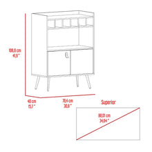 Bar Bajo Mirabella, Wengue y Toquilla, Con espacio para botellas de vino y copas