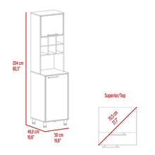 Alacena Atica, Blanco y Café Claro, con espacio para guardar botellas de vino