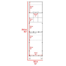 Alacena Atica, Blanco Duqueza y Capri, con espacio para guardar botellas de vino
