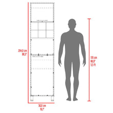 Alacena Atica, Blanco Duqueza y Capri, con espacio para guardar botellas de vino