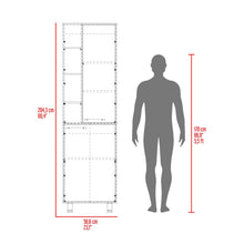 Alacena Burton, Blanco Duqueza y Cocoa, con amplios espacios para almacenamientos