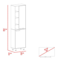 Alacena Burton, Blanco Duqueza y Cocoa, con amplios espacios para almacenamientos