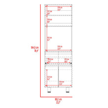 Alacena Express, Blanco Duqueza y Bardolino, con amplios espacios para almacenamiento ZF