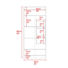 Alacena Varese, Fresno Europeo y Blanco, con dos puertas y cuatro entrepaños