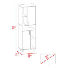 Alacena Bryce, Blanco Duqueza y Fresno Europeo, con manijas metálicas y con gran espacio de almacenamientos