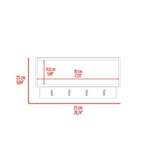 Estantería Wolfe, Macadamia, Con cinco entrepaños y dos cajones
