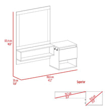 Mueble Tocador o Barberia  Bautel, Milan, con un espejo