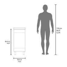Mueble Lavamanos a Piso Oxford, Fresno Europeo y Plomo, Incluye Lavamanos 40cm ZF