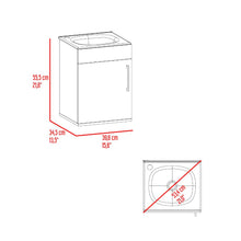 Mueble Lavamanos Oxford IV, Fresno Europeo y Plata Oscuro, Incluye Lavamanos y Grifería Sencilla Titanium