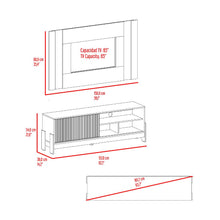 Mesa Para Tv Odell, Milan y Roble Natural, Para Televisor desde 50" a 65"