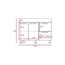 Gabinete Inferior Kiret, Nacar y Blanco, No Incluye Mesón Hc