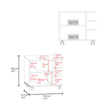 Mueble para Lavamanos Aqua, Avellana, con Rodachines Para Su Fácil Desplazamiento ZF