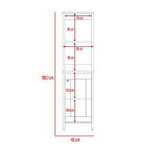 Mueble Auxiliar de Baño Aqua, Blanco Duqueza y Café Claro,  con amplio espacio de almacenamiento
