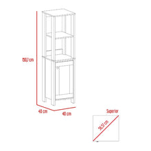 Mueble Auxiliar de Baño Aqua, Blanco Duqueza y Café Claro,  con amplio espacio de almacenamiento