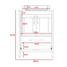 Mueble para Lavamanos Hilda, Fresno, con dos puertas no incluye lavamanos