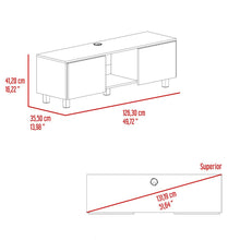 Mesa Para Tv Lazio, Fresno Europeo, Para Televisor Hasta 50 Pulgadas Con dos Puertas