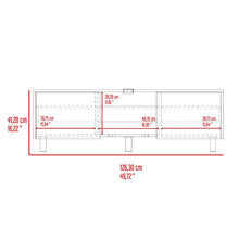 Mesa Para Tv Lazio, Fresno Europeo, Para Televisor Hasta 50 Pulgadas Con dos Puertas