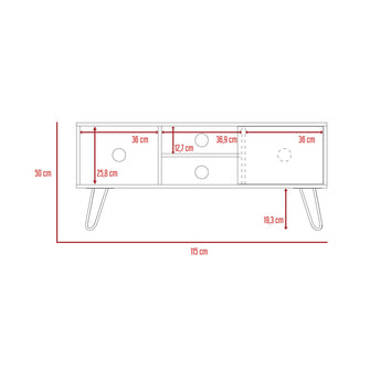 Mesa Para Tv Rony, Nogal, con Espacio Para Televisor de Hasta 50 Pulgadas ZF