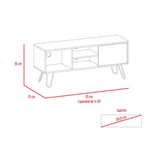 Mesa Para Tv Rony, Nogal, con Espacio Para Televisor de Hasta 50 Pulgadas ZF