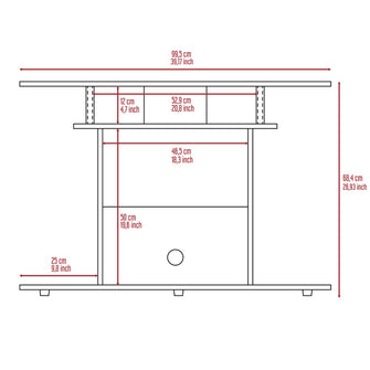 Mesa Para Tv Lisboa, Milan, con Espacio Para Televisor de Hasta 40 Pulgadas