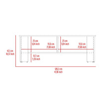 Mesa Para Tv Navi, Avellana y Blanco Duqueza, Para Televisor Hasta 55 Pulgadas