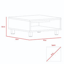 Mesa de Centro Pity, Beige, con Patas En Acero Cromado