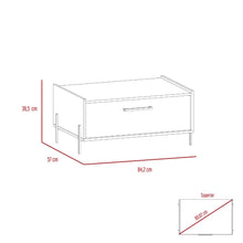 Mesa de Centro Sharon, Café Claro, con Un Cajon  y Amplio Espacio