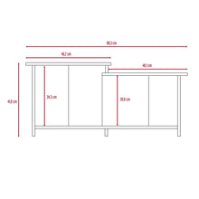 Mesa de Centro Thiny, Wengue, con Variedad de Entrepaños