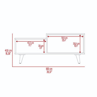 Mesa de Centro Trueno, Café Claro y Cocoa, con Amplio Espacio Ideal Para Ubicar Decoraciones