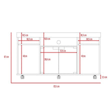 Mesa Para Tv Vermon, Chocolate, con Espacio Para Televisor de 50 Pulgadas