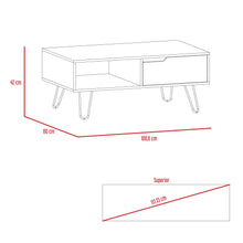 Mesa de Centro Cleo, Café Claro y Wengue, con Un Cajón