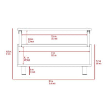 Mesa de Centro Salento, Chocolate y Wengue, con Gran Capacidad de Almacenamiento