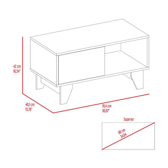 Mesa de Centro Atriz, Nogal Europeo, con Un Cajón Multiusos