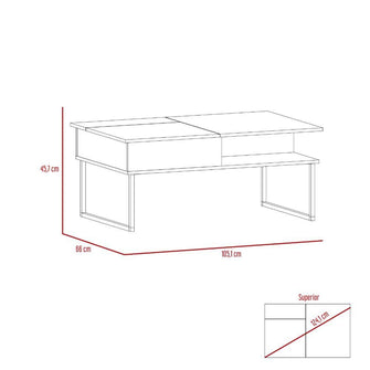 Mueble Multiusos Salento, Beige y Wengue, con Patas Metálicas