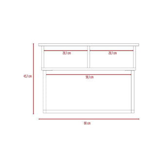 Mueble Multiusos Salento, Beige y Wengue, con Patas Metálicas