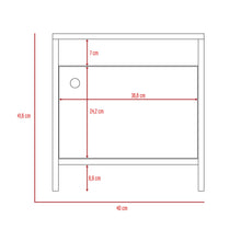 Mesa de Noche Tutto, Blanco, con Cajón Para Guardar Objetos X2