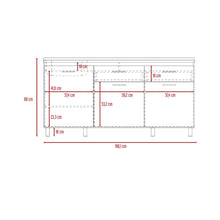 Gabinete Inferior Kazán 180, Beige y Humo, con Gran Capacidad de Almacenamiento
