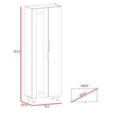 Alacena Diamante, Blanco y Castaño, Amplios Espacios Para Guardar Alimentos y Electrodomésticos