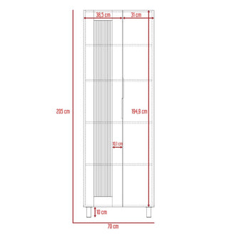 Alacena Diamante, Gris, con Dos Puertas Cuatro Entrepaños y Amplio Espacio de Almacenamiento