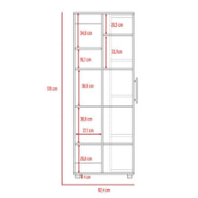 Alacena Izaro, Blanco, Variedad de Entrepaños y Gran Capacidad Para Almacenamiento