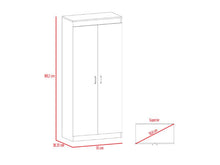 Alacena Multiusos Varese, Bardolino y Blanco Vainilla, Posee Un Estante Adicional En La Puerta y Cuatro Entrepaños