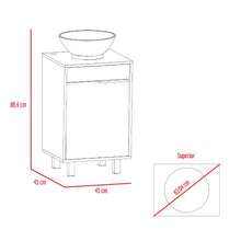 Mueble Para Lavamanos Burco, Bardolino, Con espacio para ubicar objetos de aseo incluye lavamanos ZF