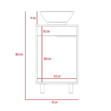 Mueble Para Lavamanos Burco, Bardolino, Con espacio para ubicar objetos de aseo incluye lavamanos ZF
