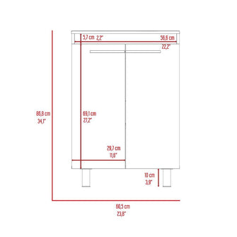 Combo para Baño, Samil, incluye Mueble Lavamanos y Espejo