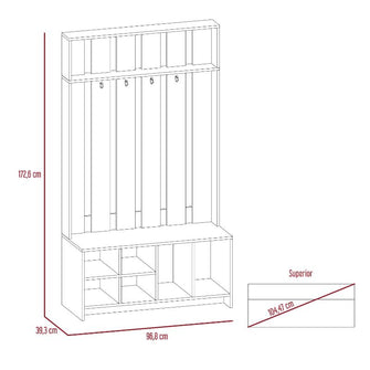 Mueble Auxiliar Zapatero Ascher, MIlan, Ideal Para Ubicar Bolsos Entre Otros