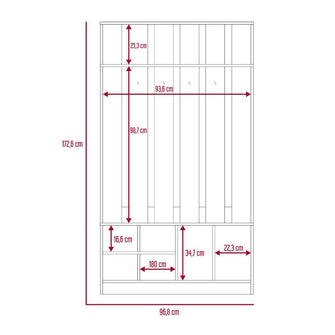 Mueble Auxiliar Zapatero Ascher, MIlan, Ideal Para Ubicar Bolsos Entre Otros