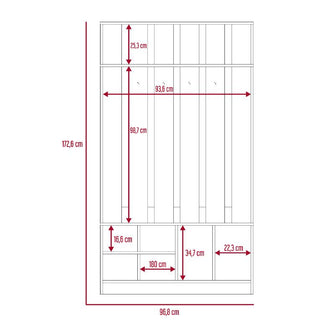 Mueble Auxiliar Zapatero Ascher, MIlan, Ideal Para Ubicar Bolsos Entre Otros