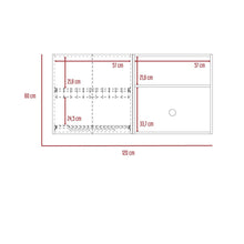 Gabinete Superior Coppi, Moreno y Blanco, con Dos Cajones y Variedad de Entrepaños