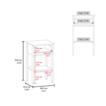 Mesa de Noche Camil II, Blanco Duqueza, con un cajon y manija tipo boton ZF